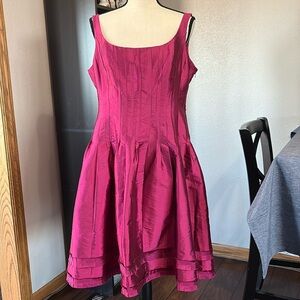 Elegant Pink Sleeveless Dress